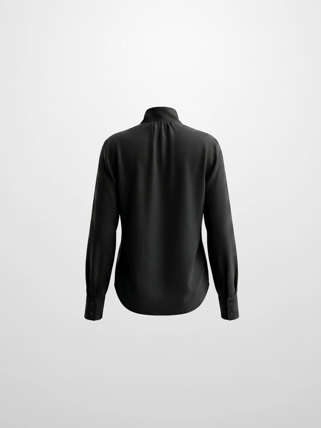 Fringe Bow Blouse in Black