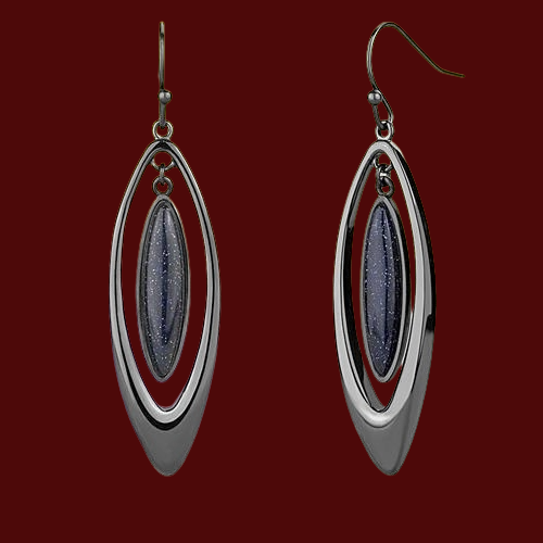 Montana Blue Sand Stainless Steel Drop Earrings Alamode