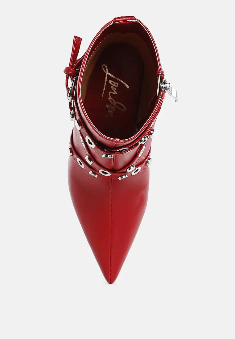 Jacinta Strappy Stiletto Boots - Velvet Violence