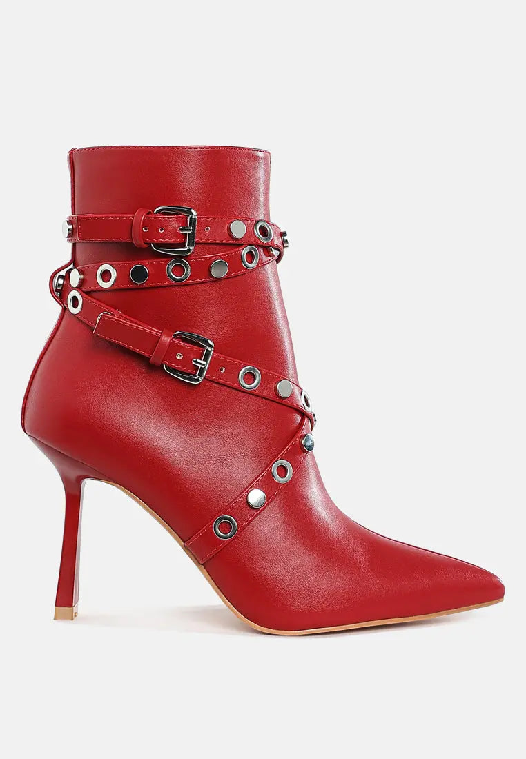 Jacinta Strappy Stiletto Boots - Velvet Violence