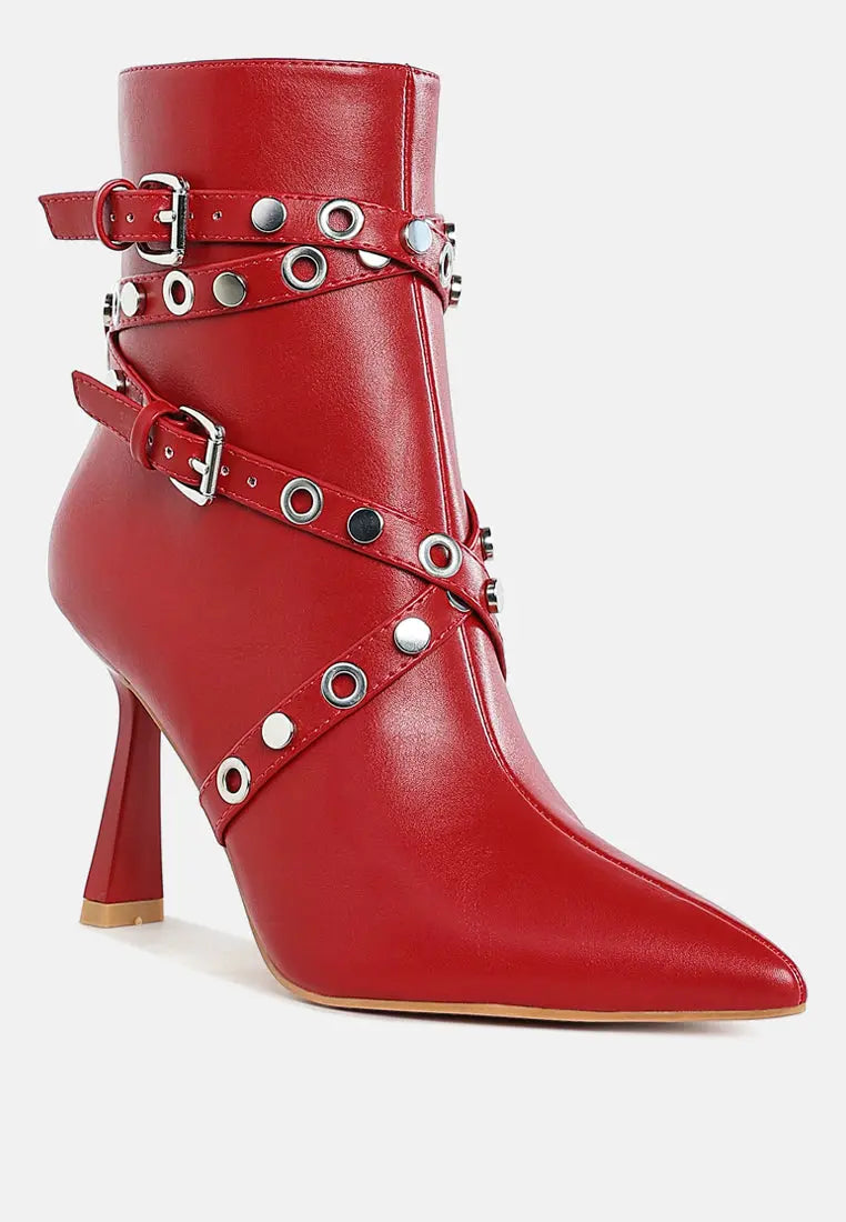 Jacinta Strappy Stiletto Boots - Velvet Violence