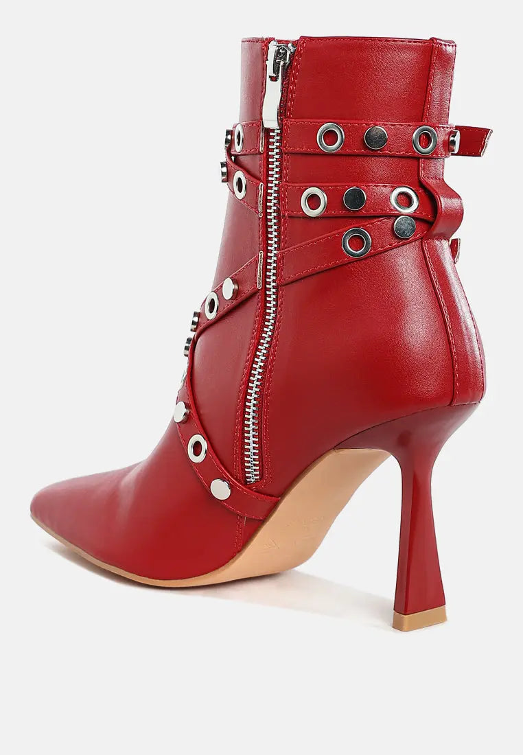 Jacinta Strappy Stiletto Boots - Velvet Violence