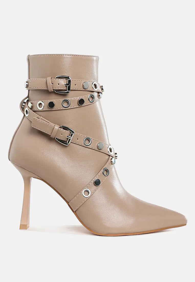 Jacinta Strappy Stiletto Boots - Velvet Violence