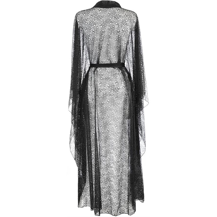 Sexy Sheer Lace Robe Axami Black Panther Axami Lingerie