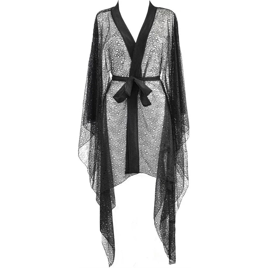 Sexy Sheer Lace Robe Axami Black Panther Axami Lingerie