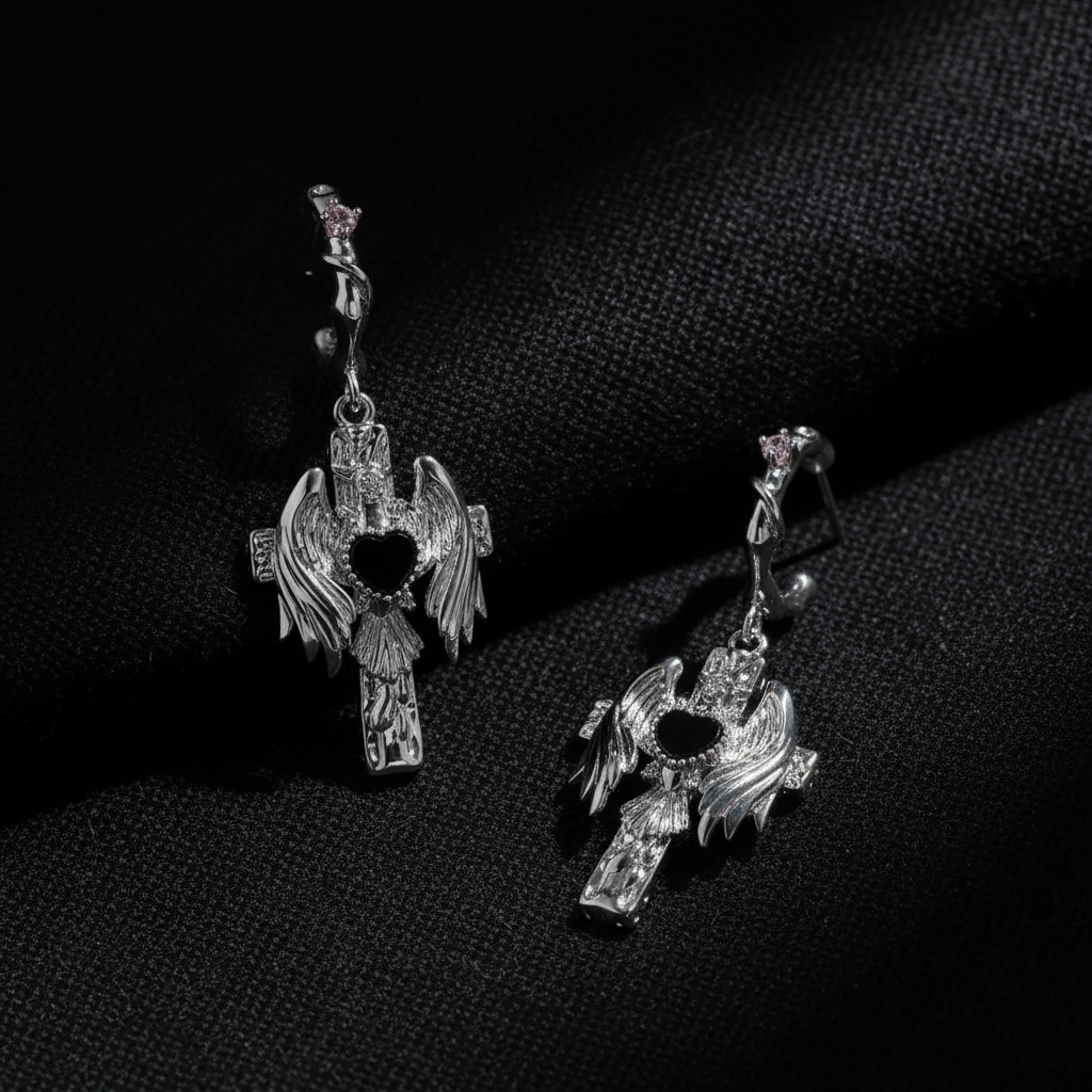 Angel Wings Earrings Velvet 2