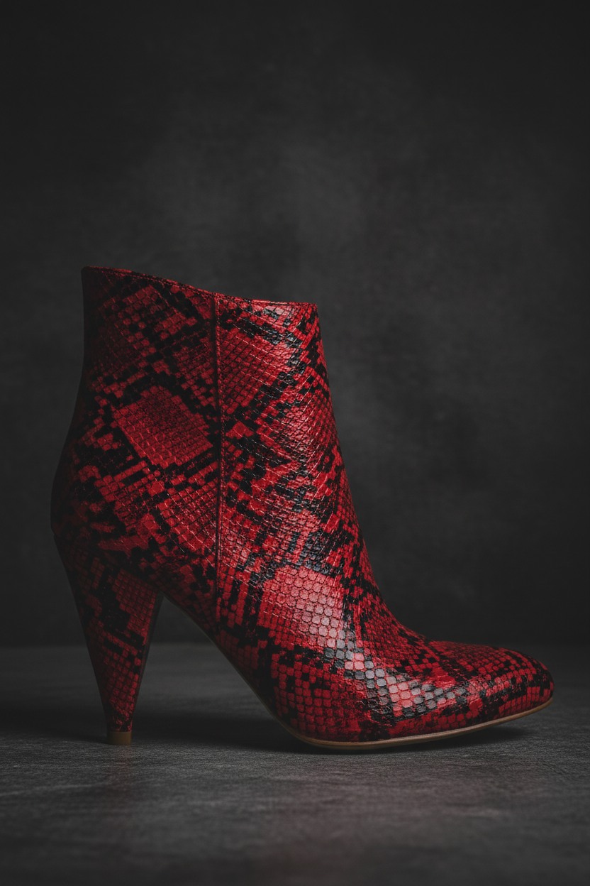 Lemon Tart Boot Red – Charcoal Background