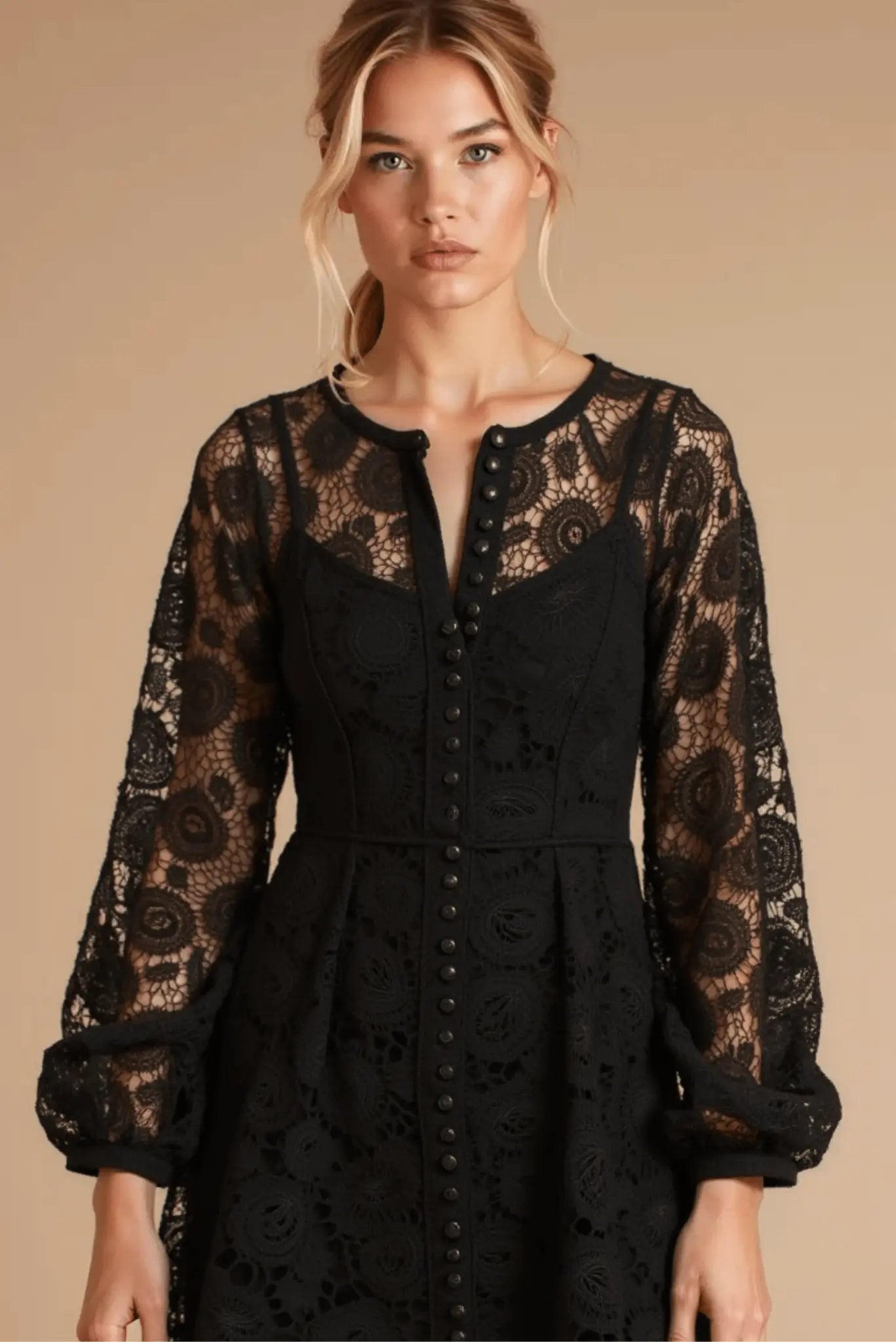 Liane Long Sleeve Mini Lace Dress - Velvet Violence