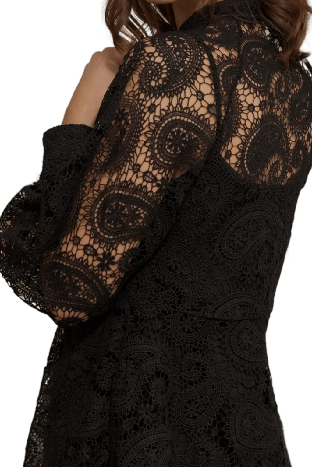 Liane Long Sleeve Mini Lace Dress - Velvet Violence