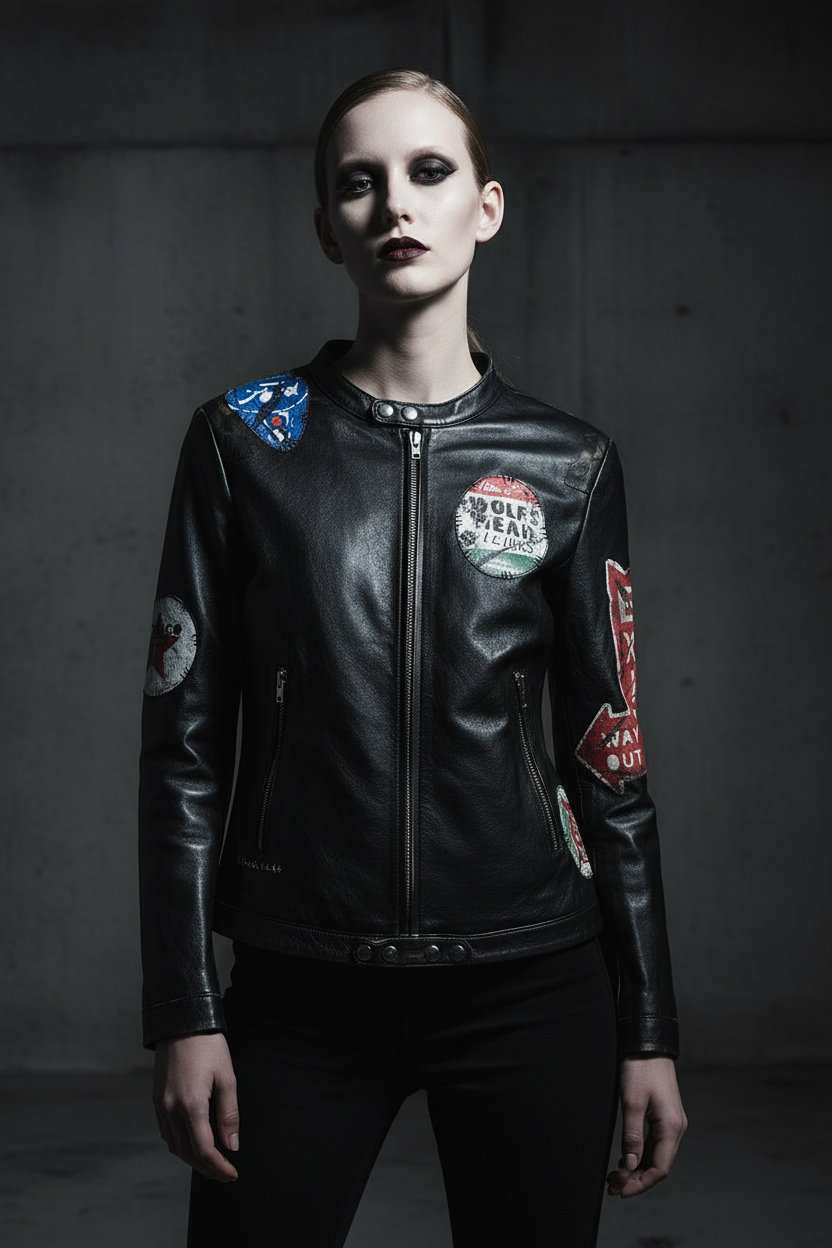 Printed Leather Jacket Editorial 1