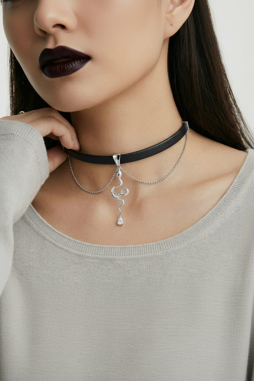 Serpent Power Choker — Gothic Lip