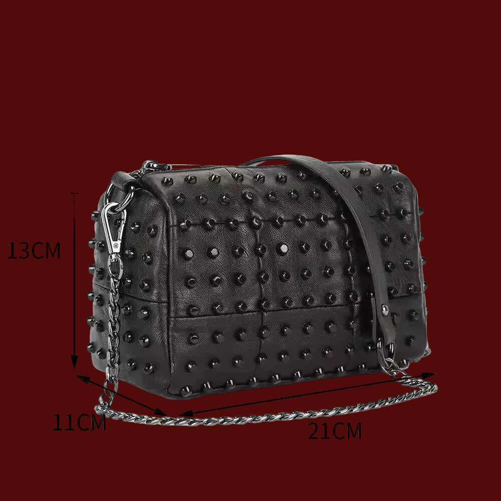 Studded Noir Satchel