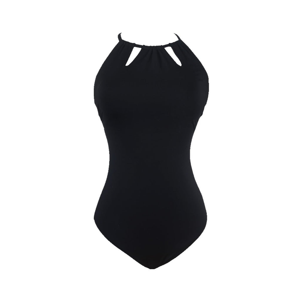 Slimming Backless Tummy Control Swimsuit in Black Valtos