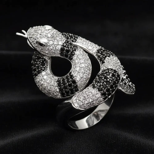 Snake ring on a velvet background